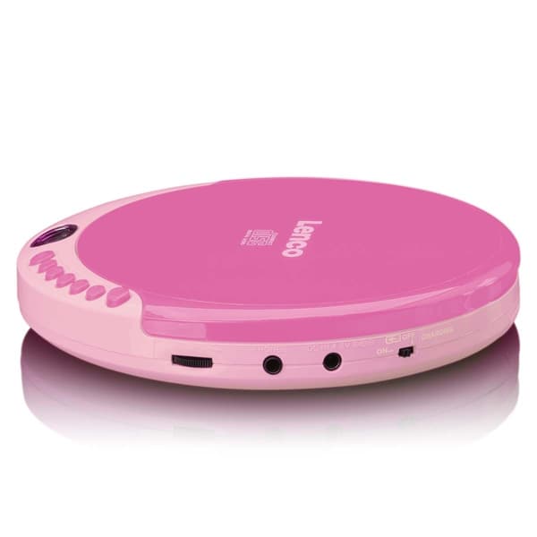 Bærbar CD-afspiller med ladefunktion Pink