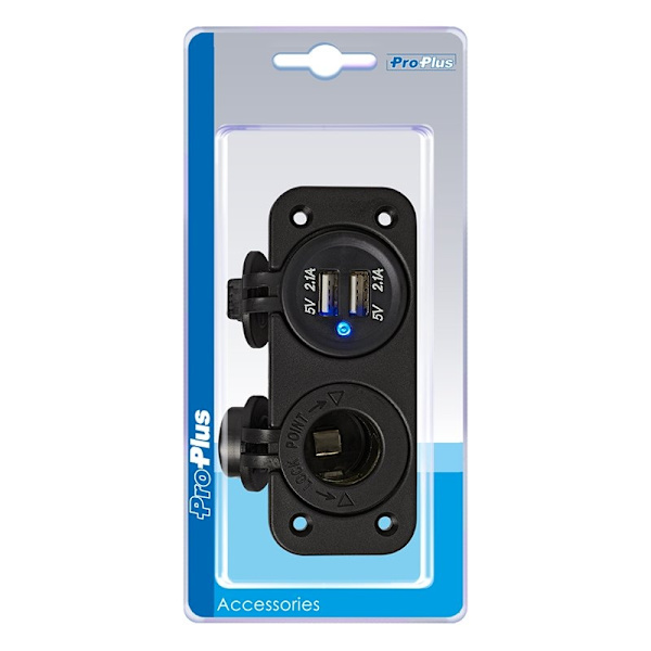 Uppoasennussarja: pistoke DIN + USB-portti kaksoistyyppi A 2x210
