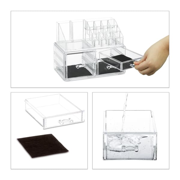 Make-up holder med 3 skuffer