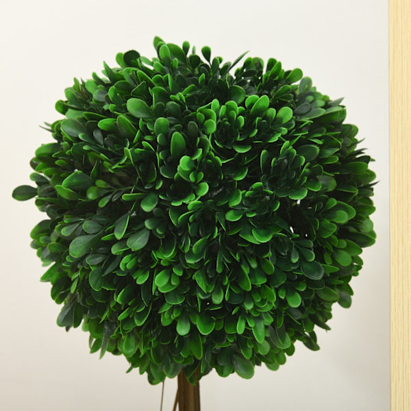 Konstgjord buxbom set om 2, UV-beständiga konstgjorda växter, 60cm, i blomkruka, för vardagsrum, grön