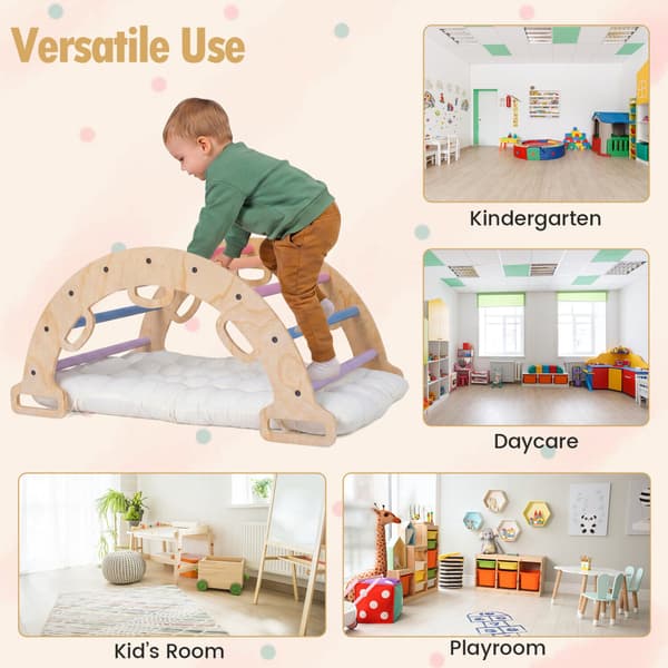 Montessori træ gyngebue med pude
