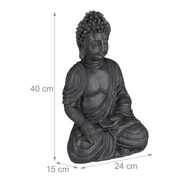 Siddende Buddha figur 40 cm