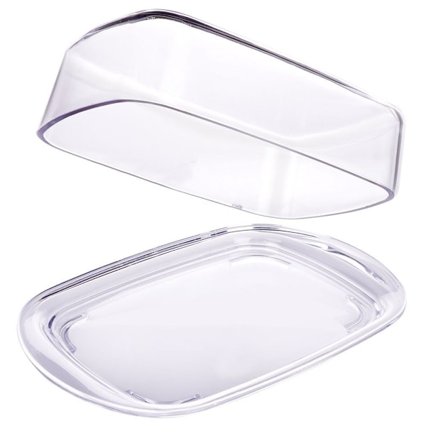 Transparent smörask för fräsch förvaring och servering