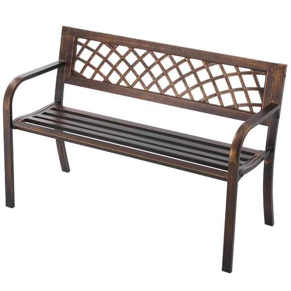 Utomhusbänk 122 cm, kolstålsram, väderbeständig