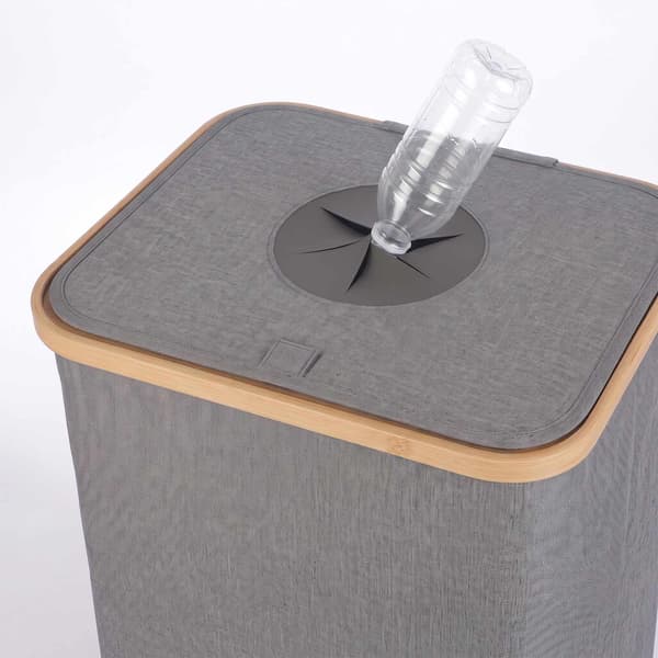 Flaskplåt, 100L – Grå, Bambu och Polyester
