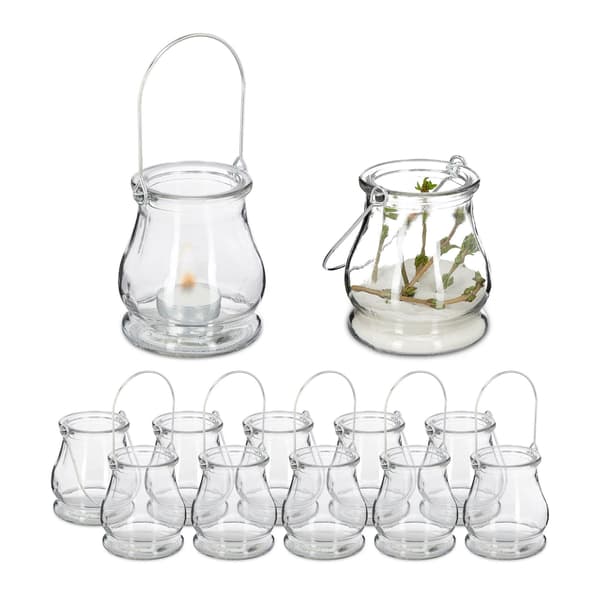 Transparent set med 12 lyktor