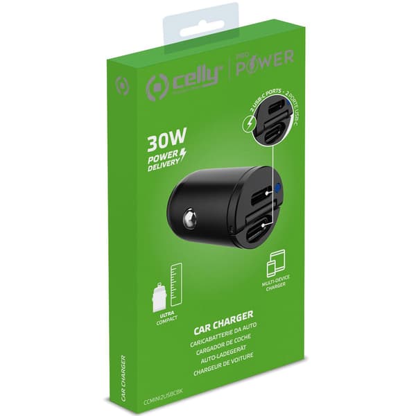 Autolaturi Mini 2xUSB-C PD 30W