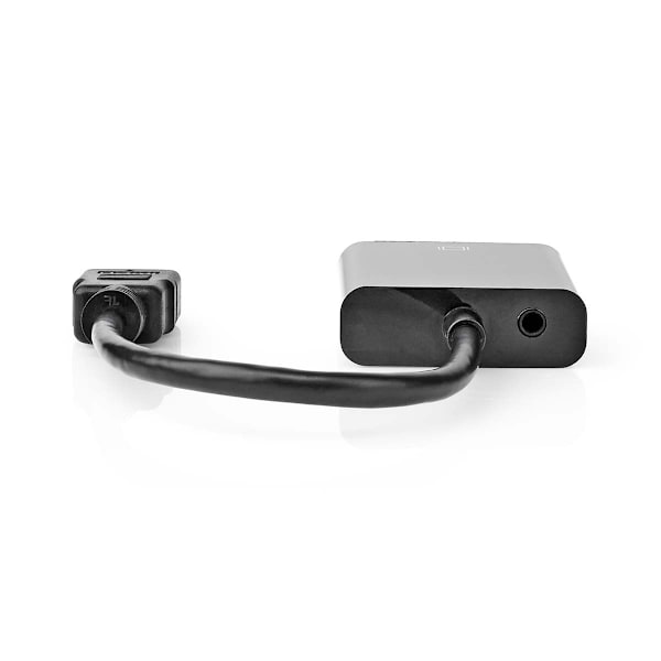 VGA-sovitin | HDMI™ liitin | VGA Naaras / 3.5 mm naaras | Niklattu | Suora | PVC | Musta | Laatikko