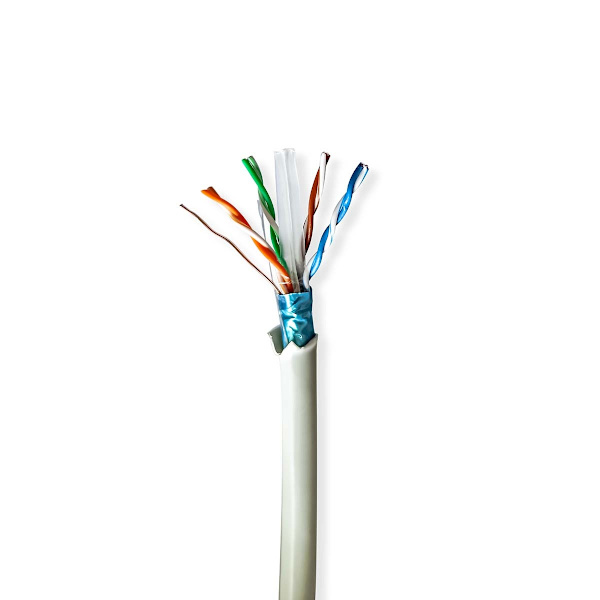 Verkkokaapeli | CAT6 | Kiinteä | F/UTP | Puhdas kupari | 50.0 m | Sisäkäyttöön | Pyöreä | LSZH | Harmaa | Pakkaus