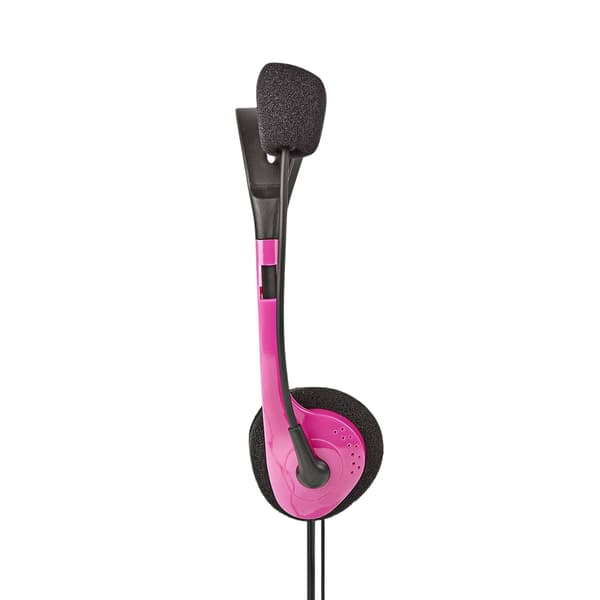 PC headset | On-Ear | Stereo | 2x 3.5 mm | Vikbara Mikrofon | Rosa