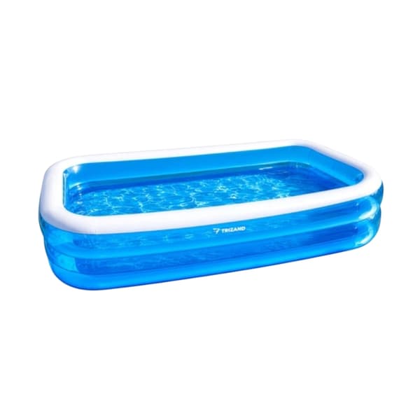 Stor rektangulär uppblåsbar pool, 262x175x50 cm
