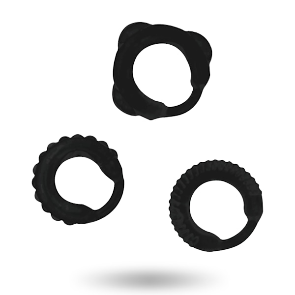 Addicted Toys - C-Ring Sæt Sort