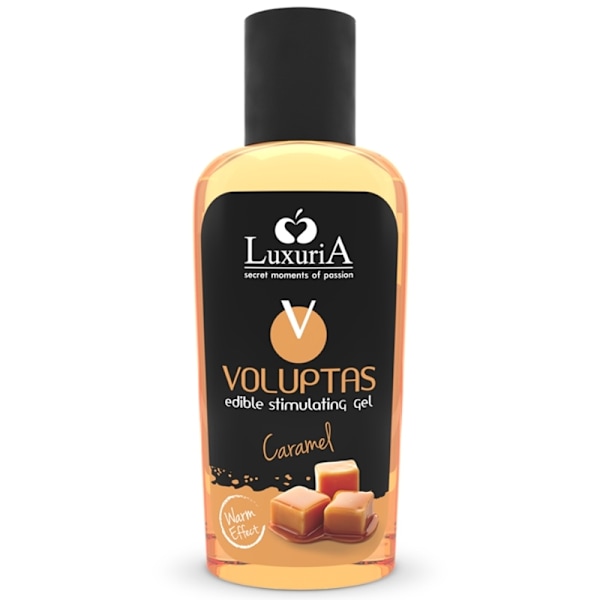 Intimateline Luxuria - Voluptas Spiselig Massage Gel Varmende Effekt - Karamel 100 Ml