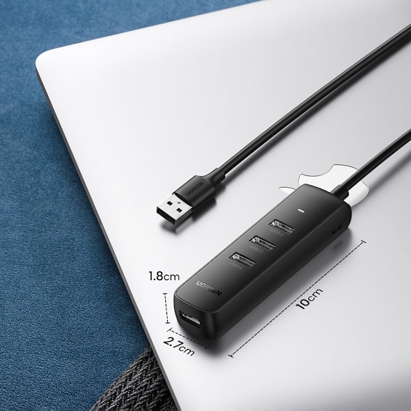 HUB USB-A -portin jakaja - 4x USB 3.2 Gen 1 musta