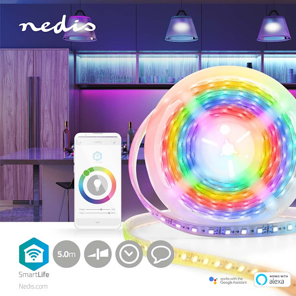 SmartLife LED-Remsa | Wi-Fi | Flerfärgad | SMD | 5.00 m | IP65 | 2700 K | 960 lm | Android™ / IOS
