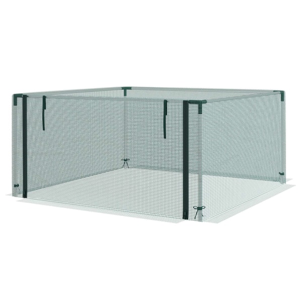 Garden Net Hyönteissuoja Net Zip Door Tuulenpitävä Teräs Vihreä 1.25X1.25M