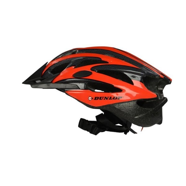 Dunlop - MTB Reguleret cykelhjelm r. M 55-58 cm (rød/sort)