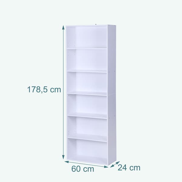 Hvid justerbar reol, 100 cm