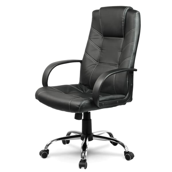 Ergonomisk læder kontorstol Sofotel EG-221, sort
