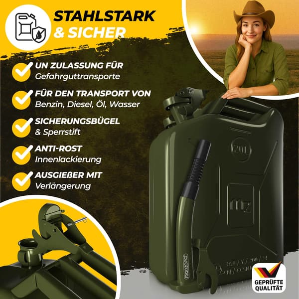 20L metaldunksæt med tud – 3-pak