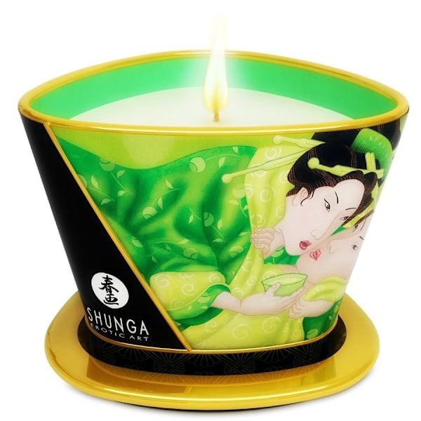 Shunga - Mini Caress By Candelight Hierontakynttilä T Vihreä 170 ml