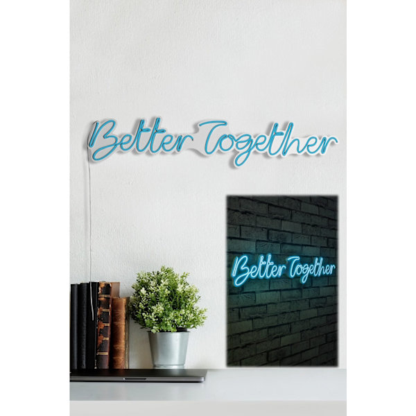 Dekorativ Plast Led Belysning Better Together - Blå