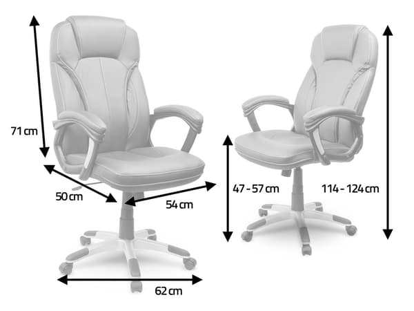 Luksus læder kontorstol - Sofotel EG-222 Brun