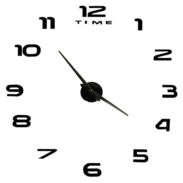 Seinäkello iso 80-120cm musta 12 numeroa