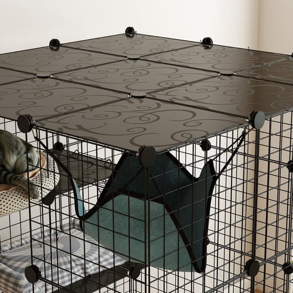 DIY kattebur med aktivitetscenter, 4 niveauer, 5 døre