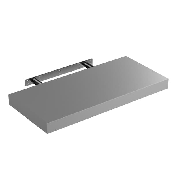 Seinähylly, harmaa MDF, 50 cm, 15 kg kapasiteetti