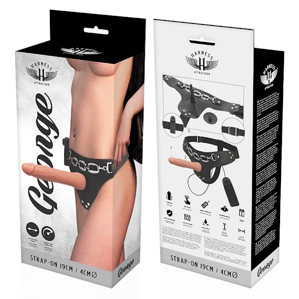 Harness Attraction - Rnes George Realistic Vibrator 19 Cm -O- 4 Cm