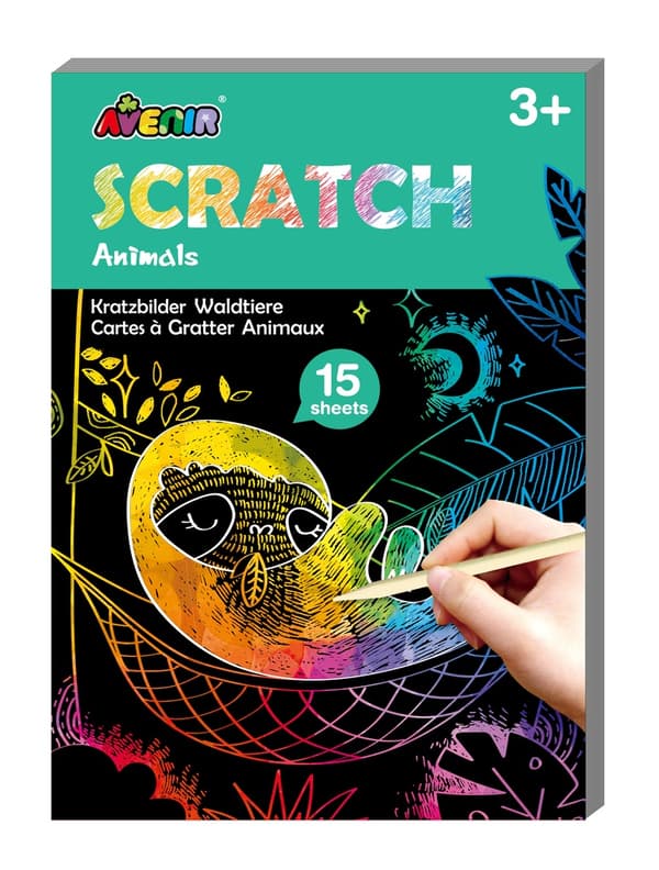 Avenir Mini Scratch Book Skovdyr