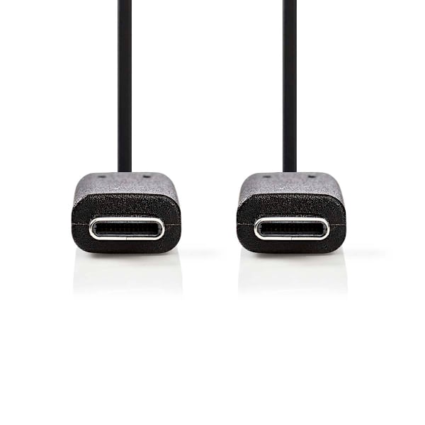 USB-kabel | USB 3.2 Gen 1 | USB-C™ Han | USB-C™ Han | 60 W | 4K@60Hz | 5 Gbps | Nikkelplateret | 1.00 m | Runde | PVC | Sort | Box