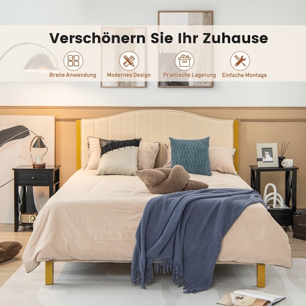 2 plan sengebord med skuffe sidebord træ 40 x 30 x 61,5 cm sort