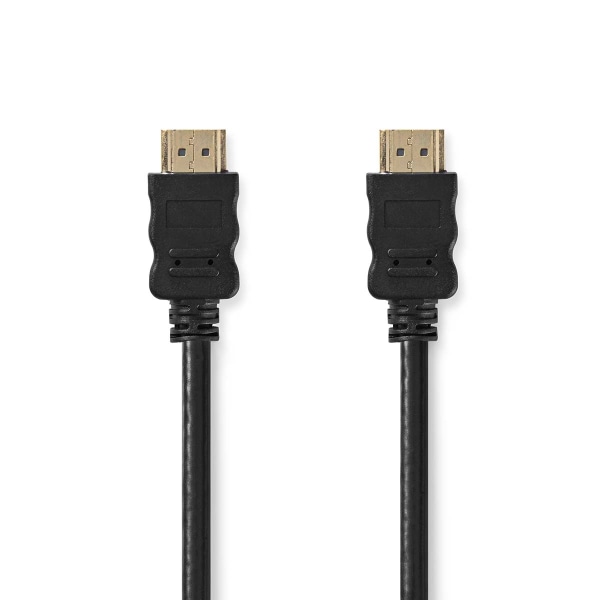 High Speed ​​HDMI ™ Kaapeli Ethernet | HDMI™ liitin | HDMI™ liitin | 4K@30Hz | ARC | 10.2 Gbps | 15.0 m | Pyöreä | PVC | Musta | Label