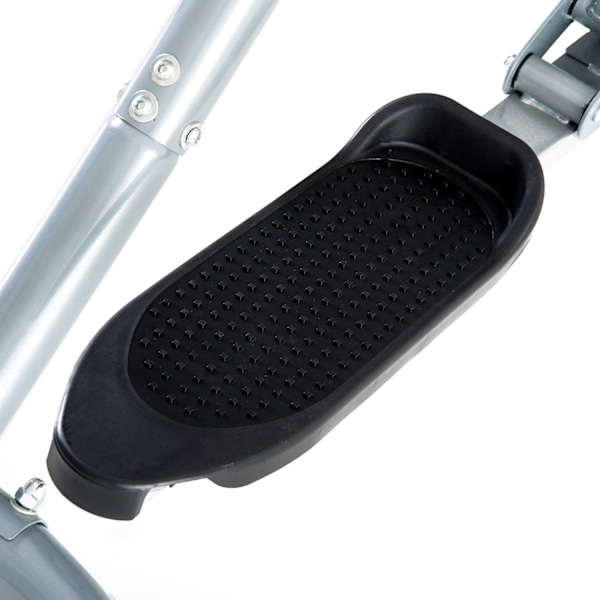 Cross Trainer Ellipsetræner Ergometer Motionscykel Med Lcd Display, Stål, Sølv, 96X60X152Cm