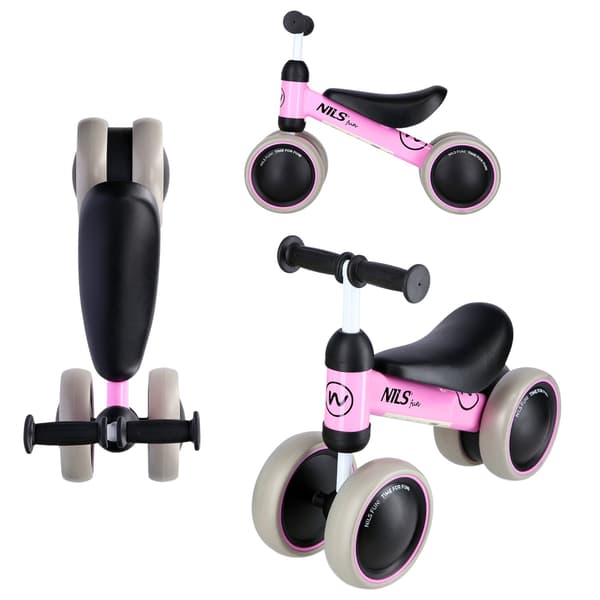 Pink balancecykel – let, justerbart sæde