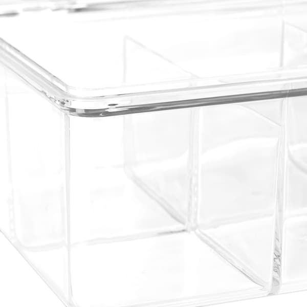 Transparent telåda med 6 fack