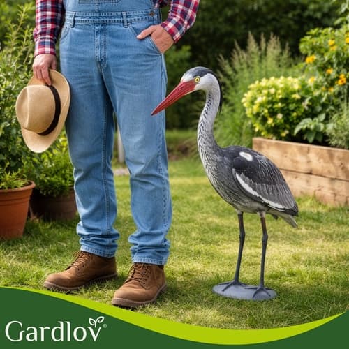 Heron Garden -hahmo, 66 cm harmaa PE, vaarnakiinnitteinen