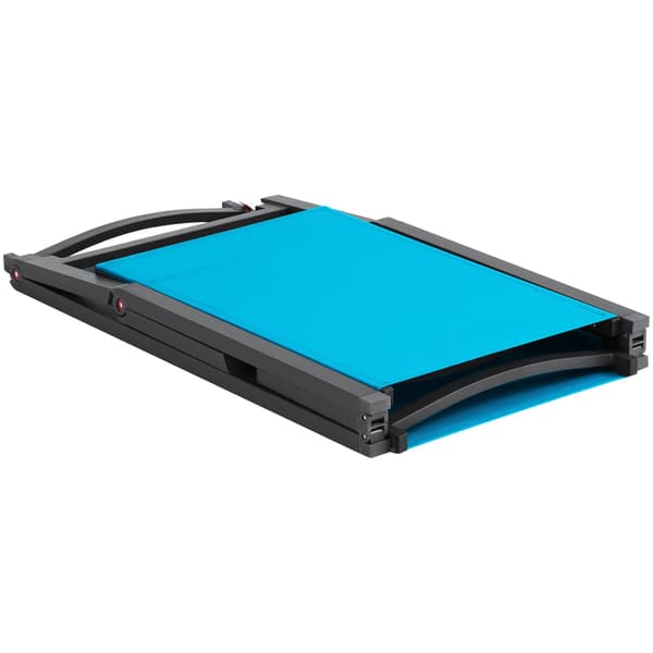 Udendørs chaiselongstol, aluminium, foldbar, blå