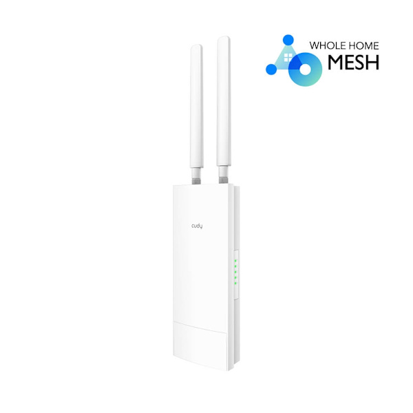 CUDY Access Point AP1300 Outdoor AC1200 Gigabit PoE Mesh Hvid