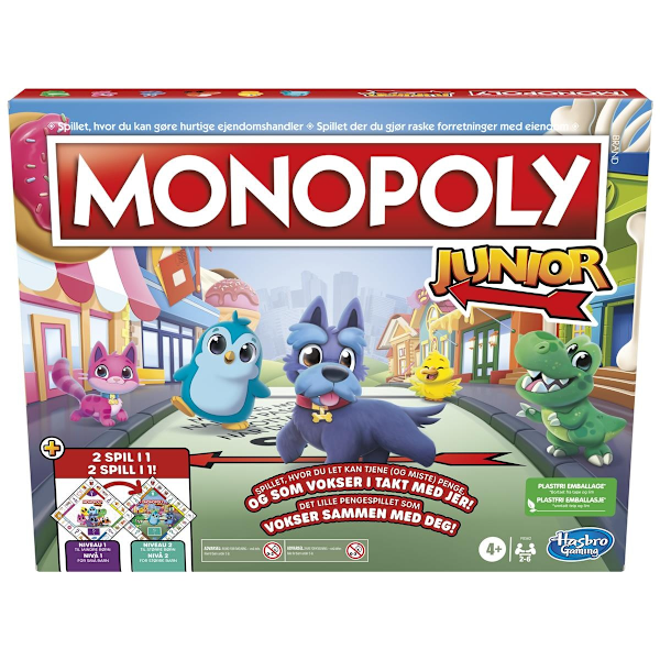 MONOPOLY JUNIOR 2 SPIL I 1