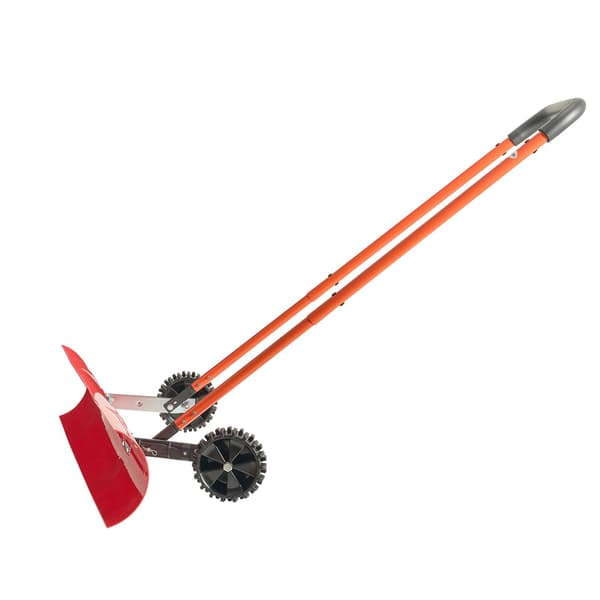 Snöskjuta med hjul, 96 cm blad, justerbart handtag