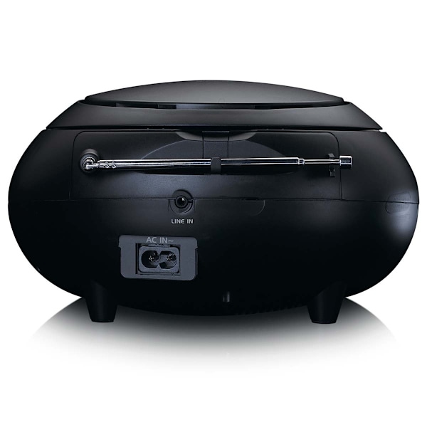 Bærbar radio CD/MP3 med USB og Bluetooth Sort
