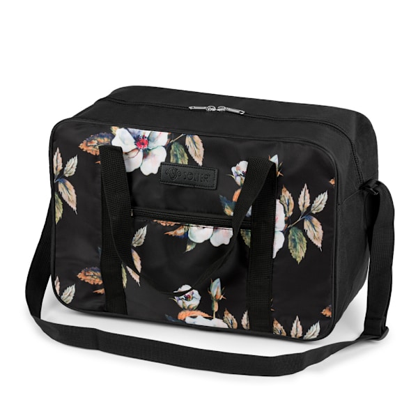 Handbagage till planet 40x25x20 Solier STB01 vita blommor
