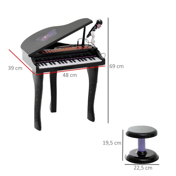 Taburet, Musikinstrument Til Børn, Sort