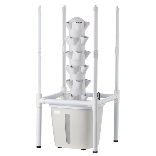 Hydroponisk tårn, 30 kapsler, 6-lags, LED-lys, app-styring