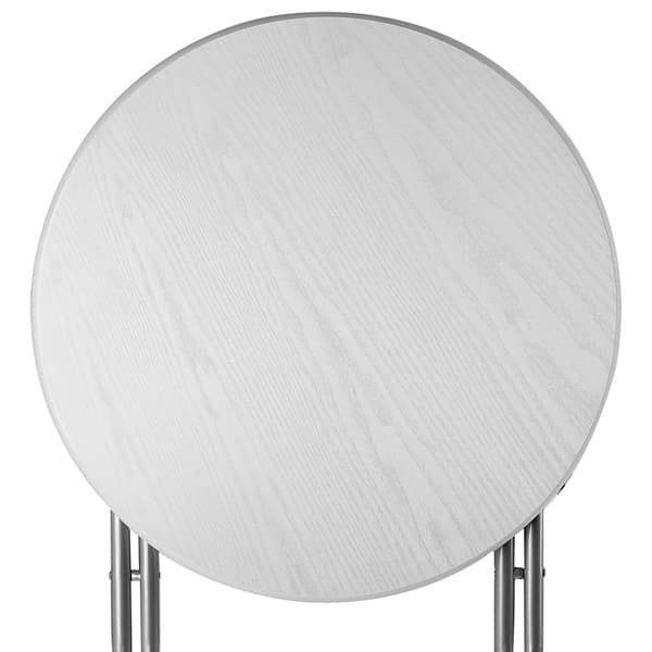 Sammenklappeligt barbord, hvid MDF, 130x60cm