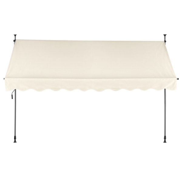 Balkong Solskyddsmarkis 300x120 cm, höjdjusterbar, vattentät med handvev Beige MultiGarden