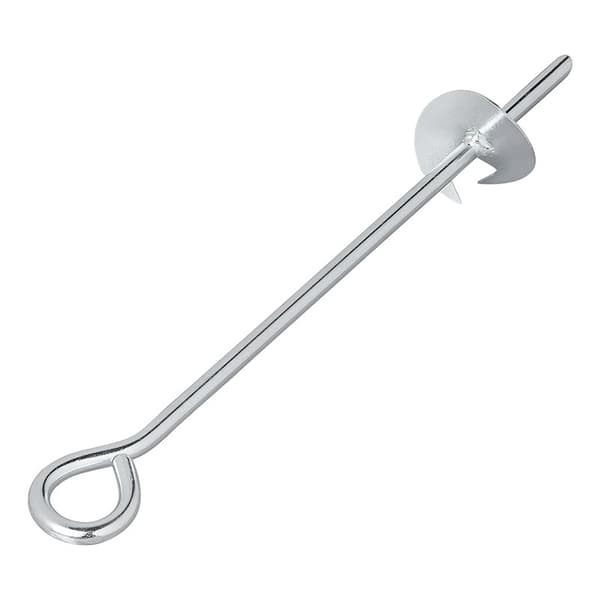 Maa-ankkuri 39 cm sinkitty teräs silmukalla